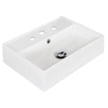 Wall Mount Rectangle Vessel in White H3366