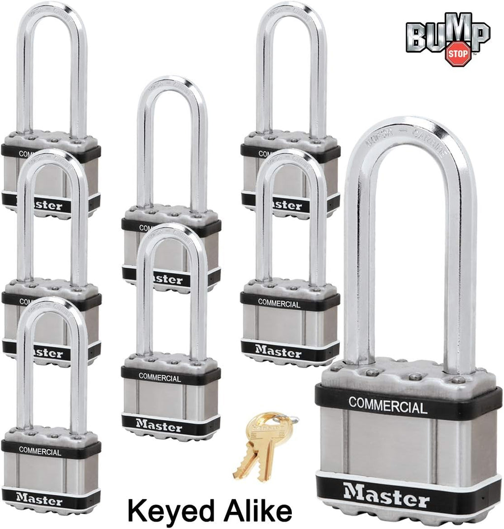 Master Lock Magnum Padlock, 8 Keyed Alike Locks R4903