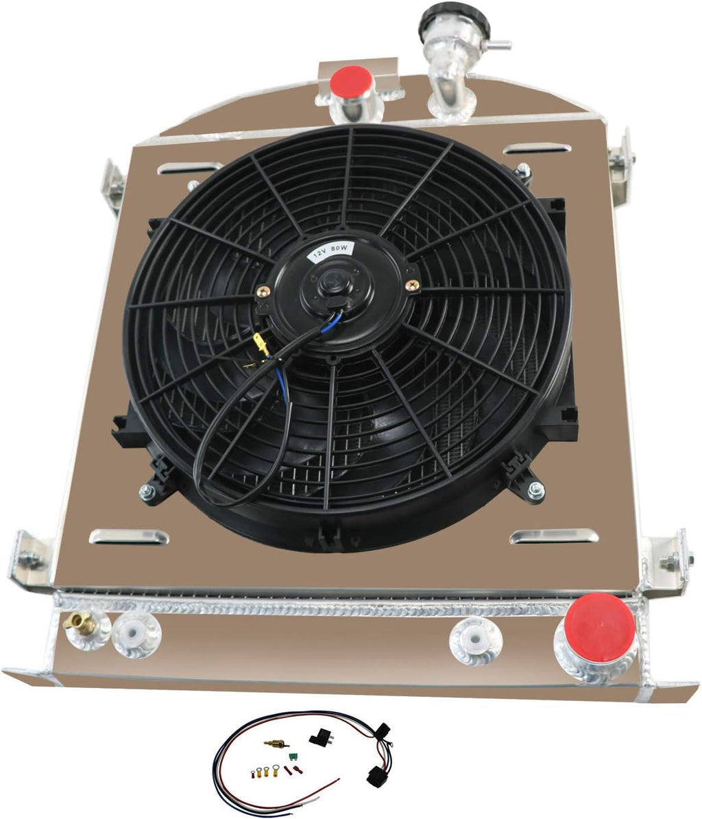 3 Row All Aluminum Radiator with Shroud Fan and Relay A7875