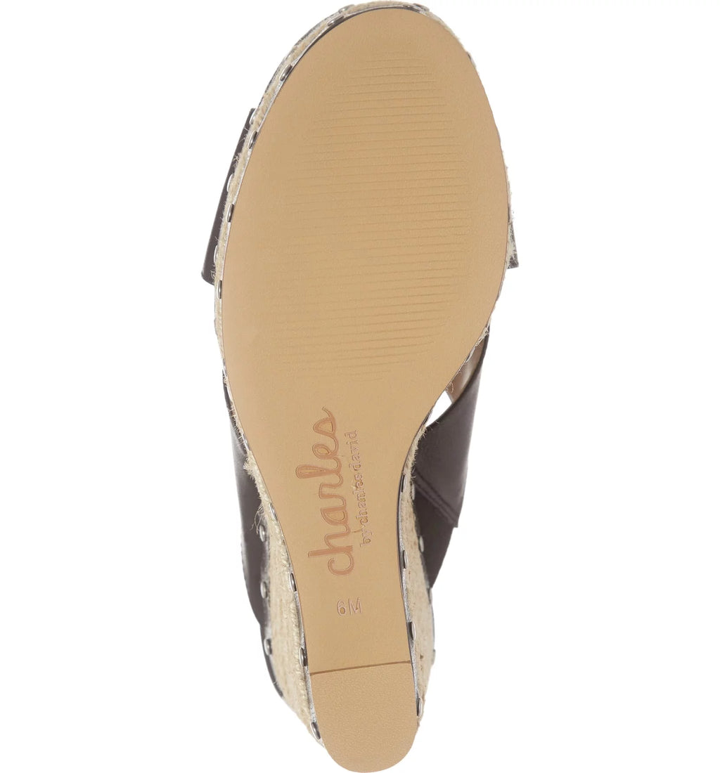 Black Espadrille Platform Wedge Heel Sandals Q10188