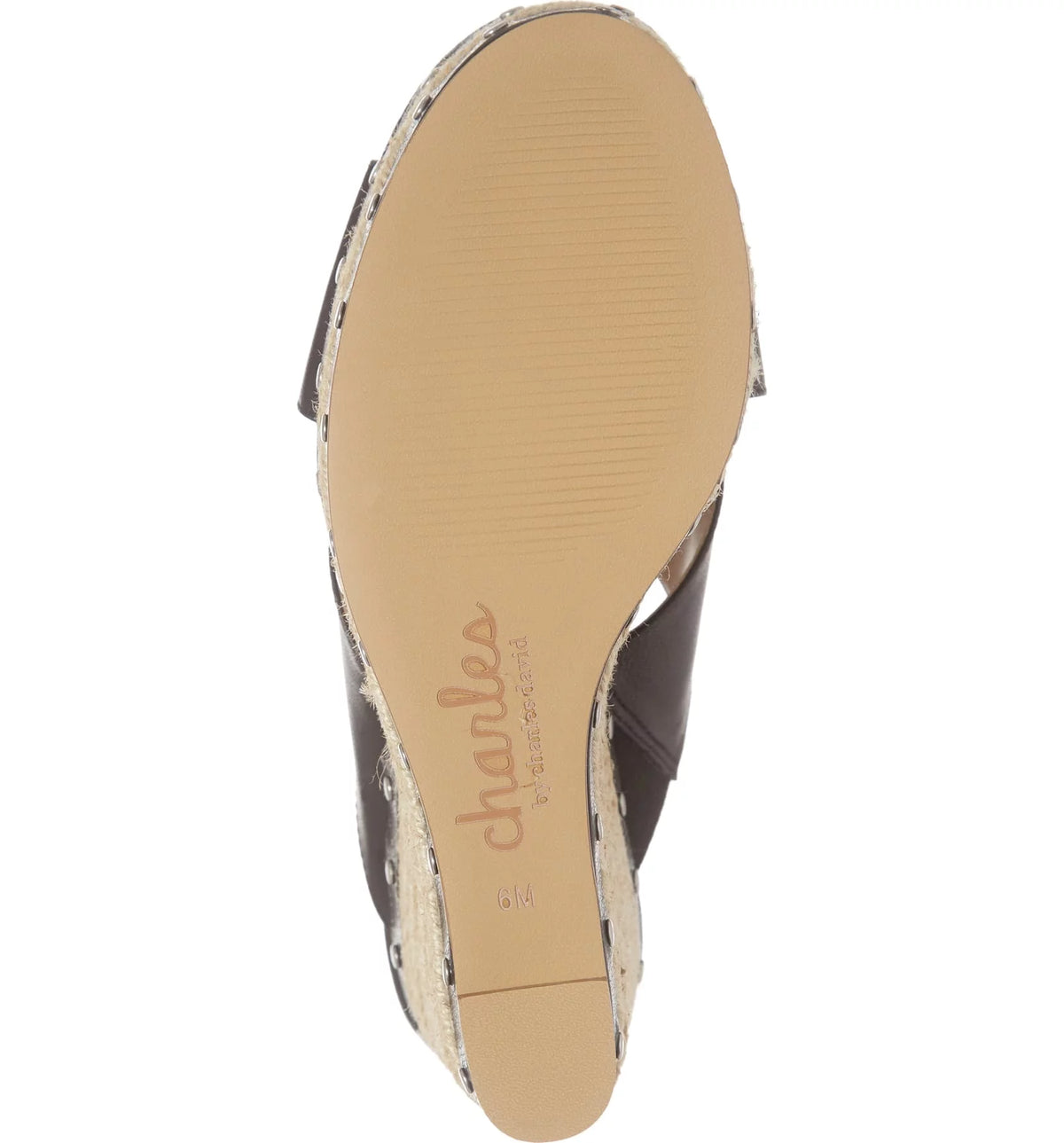 Black Espadrille Platform Wedge Heel Sandals Q10188