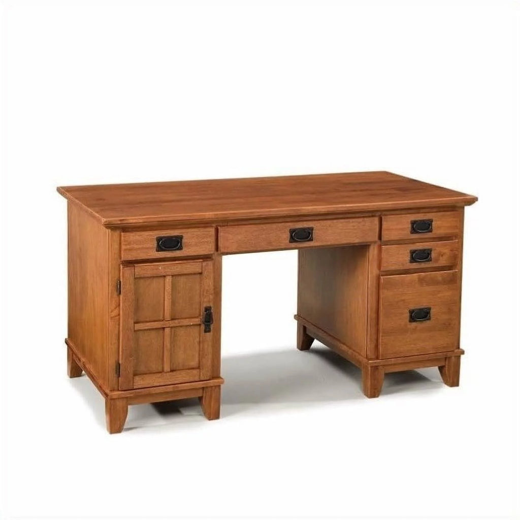 Cottage Oak Pedestal Storage Computer Desk D83951