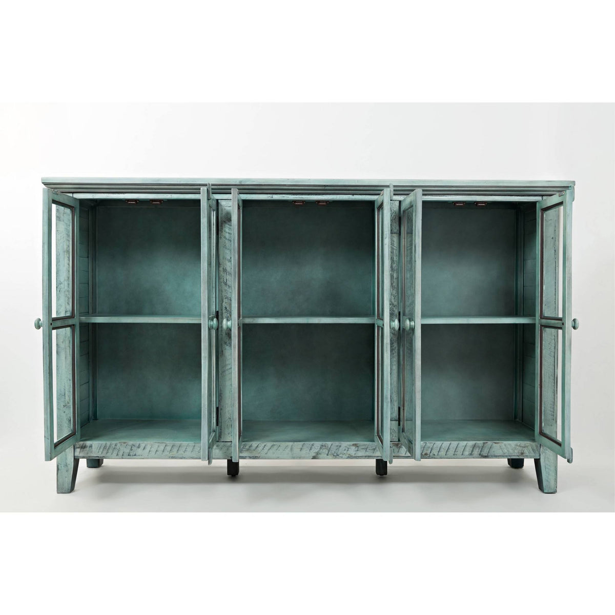 Wood Accent Cabinet with 6 Doors W4075