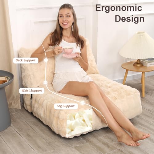 Brown Floor Sofa Bean Bag Chair V625393