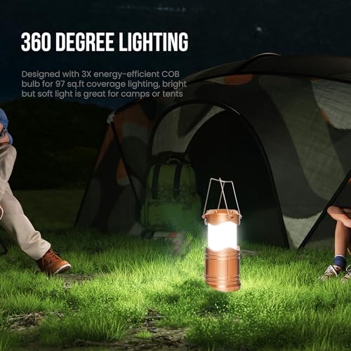 4 Pack Gray LED Camping Lantern B73531