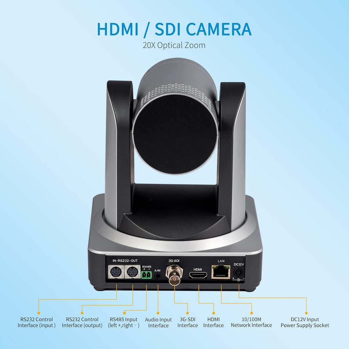 20X Optical Zoom 3G SDI HDMI IP PTZ Camera E9801