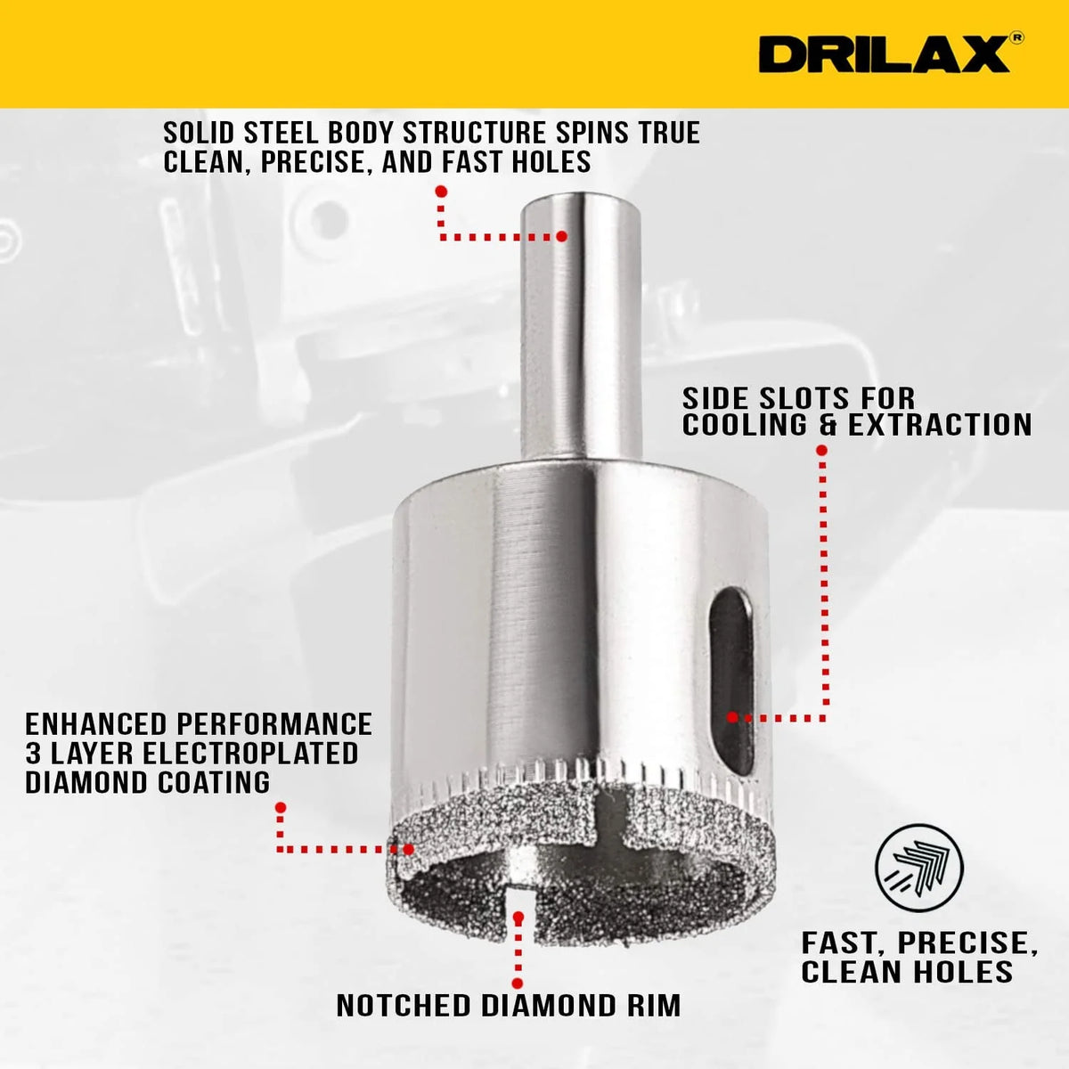 Diamond Drill Bit 10 Pieces Set L8328