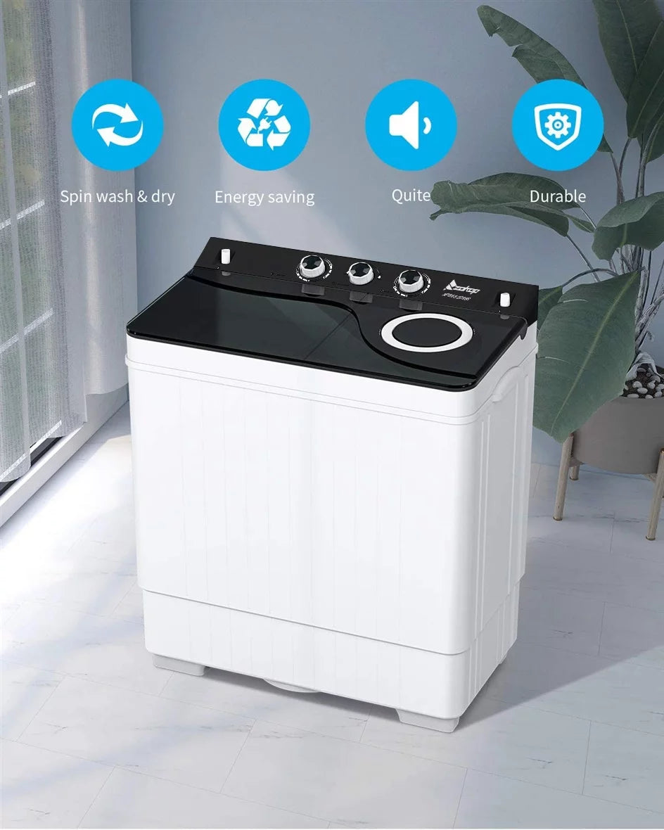 26lbs Portable Semi-automatic Twin Tub Washing Machine V176