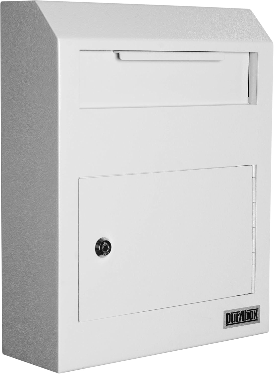 Gray Steel Wall Mount Locking Drop Box Mailbox U12054