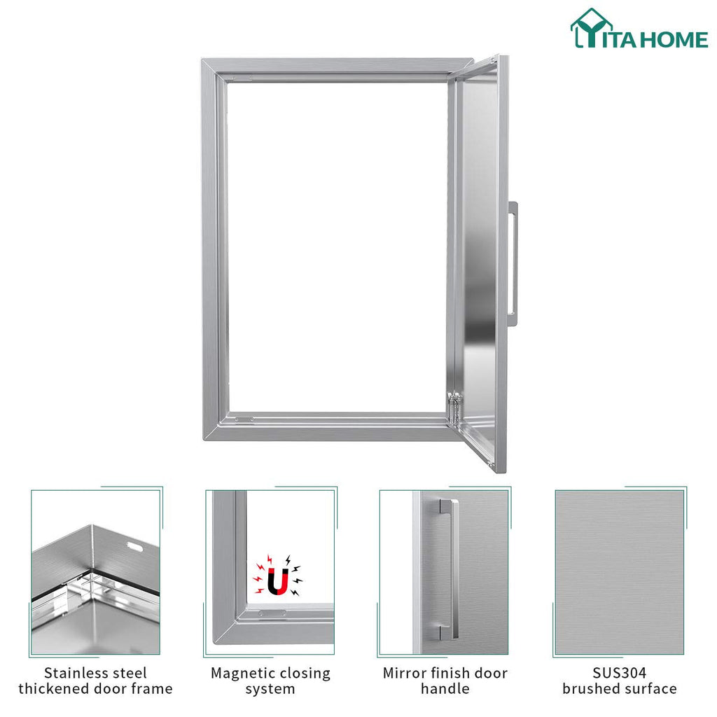 Stainless Steel BBQ Access Door 14 W x 20 H Q7857