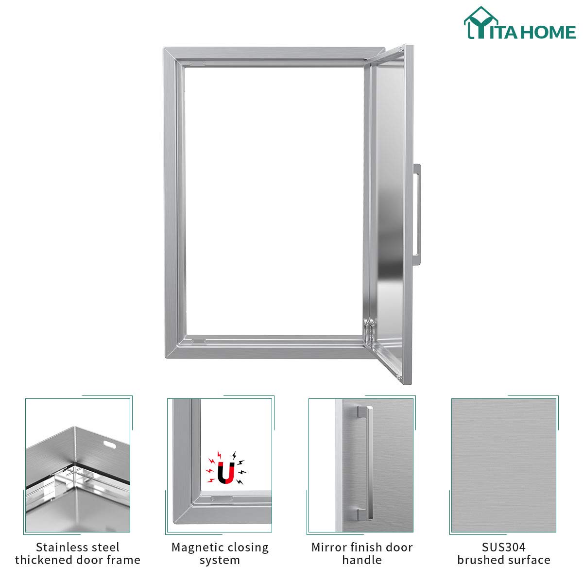 Stainless Steel BBQ Access Door 14 W x 20 H Q7857
