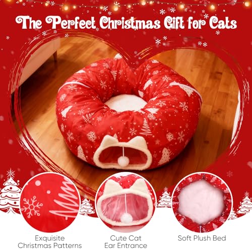 Cat Tunnel Bed Christmas Tree Skirt W1949