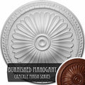 Hand-Painted Burnished Mahogany Crackle Ceiling Medallion D39481