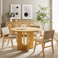 Round 48" Oak Wood Dining Table O98767