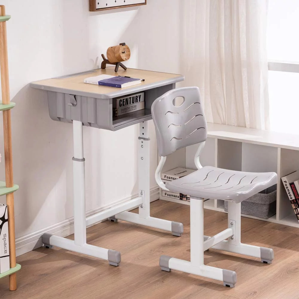 Kids Desk and Chair Set, Height Adjustable K154957