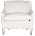 White Tufted Club Chair O382