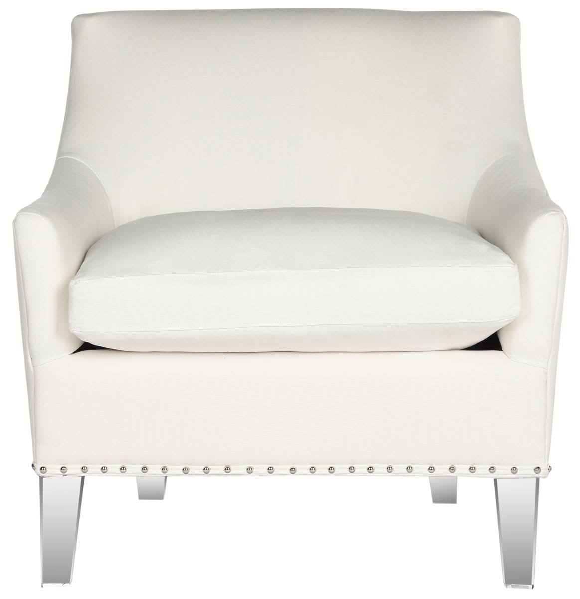 White Tufted Club Chair O382