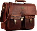 Vintage Full Grain Leather Laptop Messenger Bag 18 inches M986