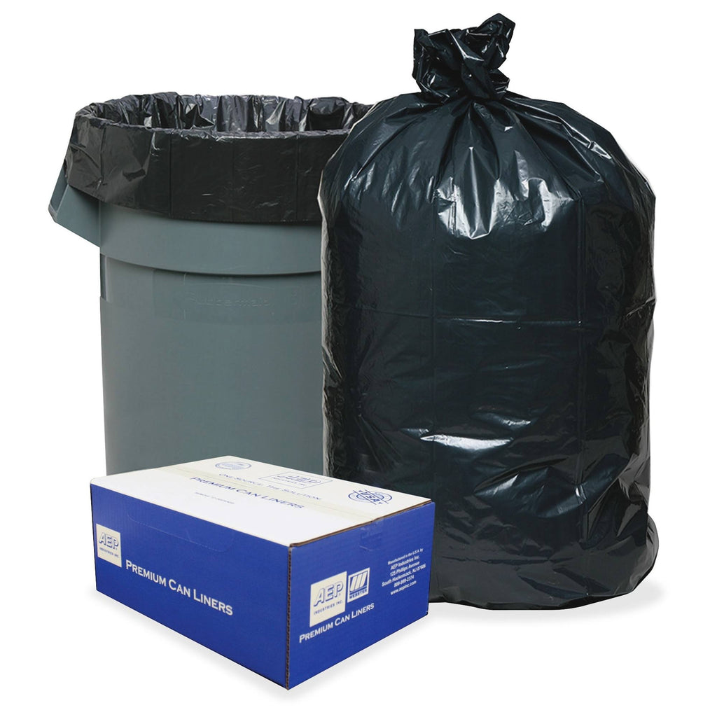 2-Ply Low-Density Can Liners 30gal .71 Mil 30 x 36 Black 250/Carton M27409