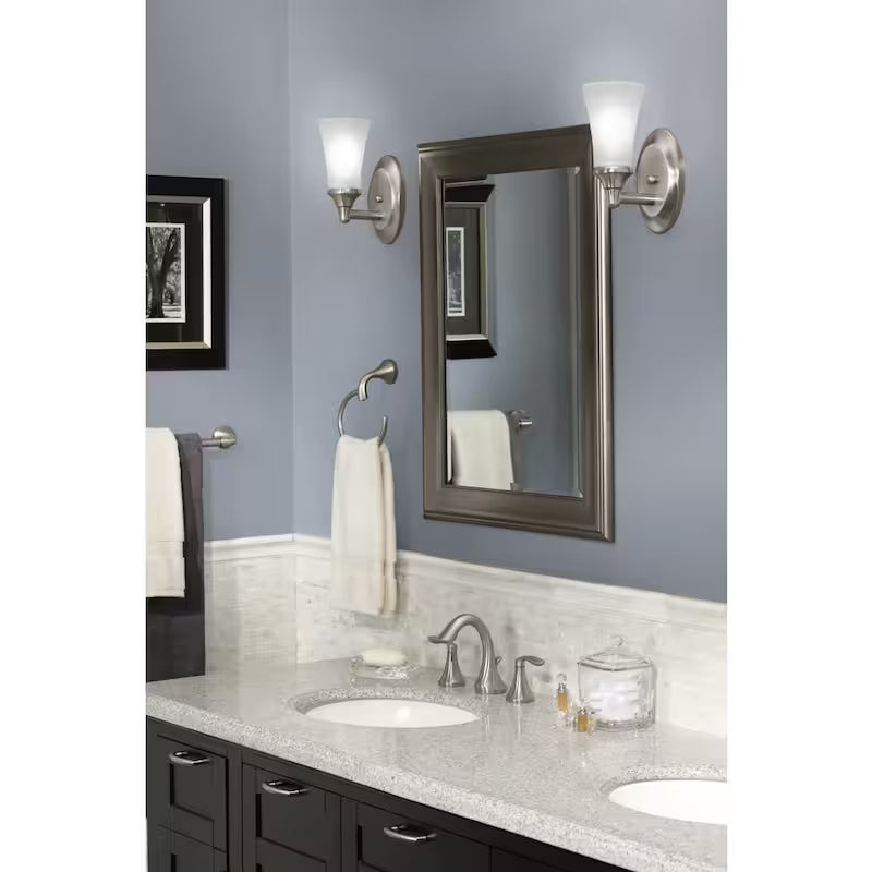 8 in. Widespread 2-Handle Bathroom Faucet Trim Kit in Brushed Nickel P313