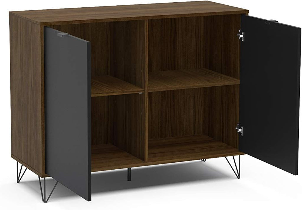 Dark Brown Black Sideboard Buffet Storage Cabinet U24720
