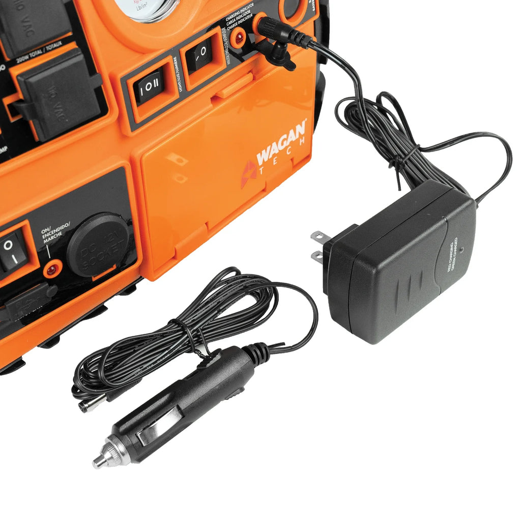 12-Volt Jump Starter, Air Compressor, Radio, USB Charger, and Inverter P653013