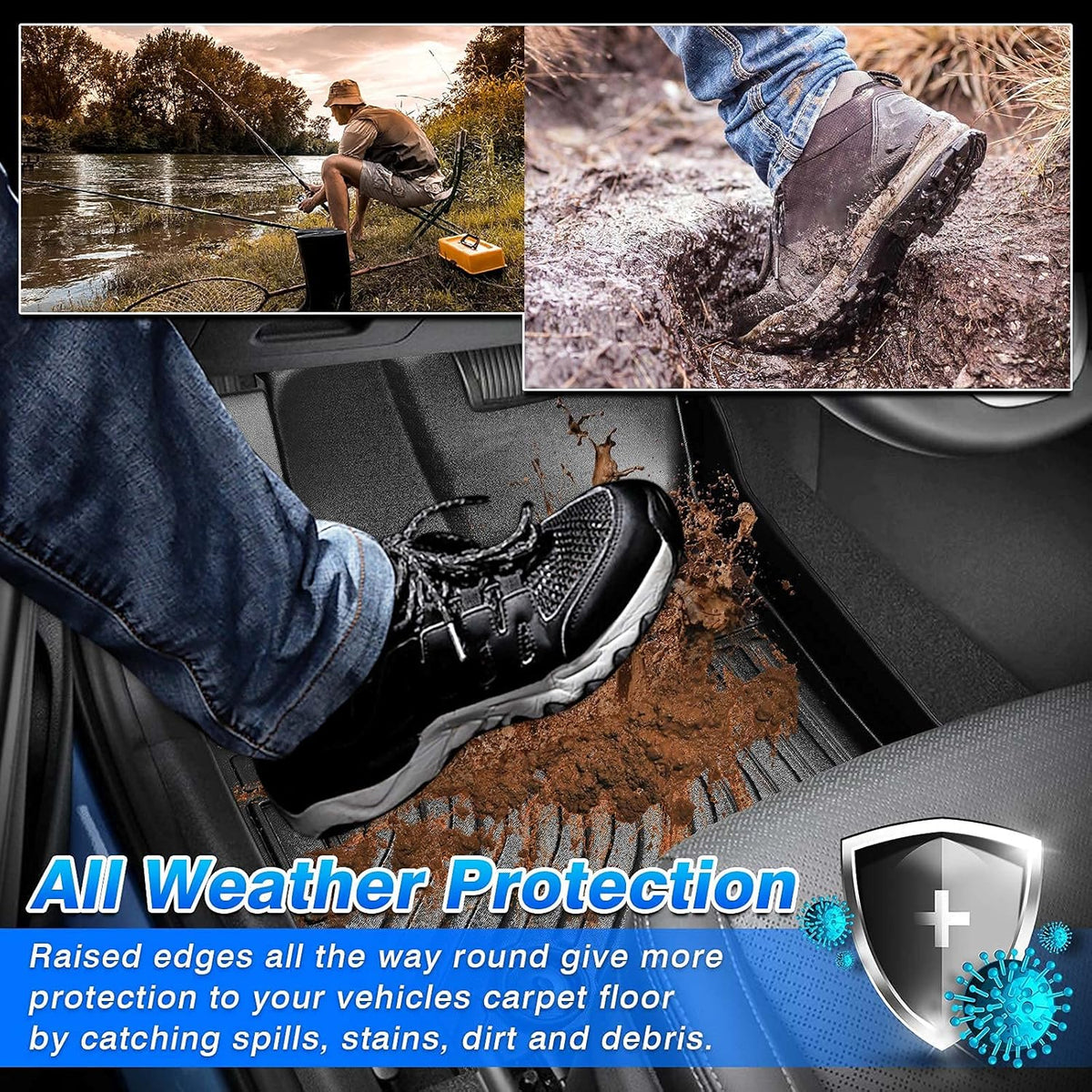 All Weather Floor Liners for Ford Ranger Super Crew TPE F252