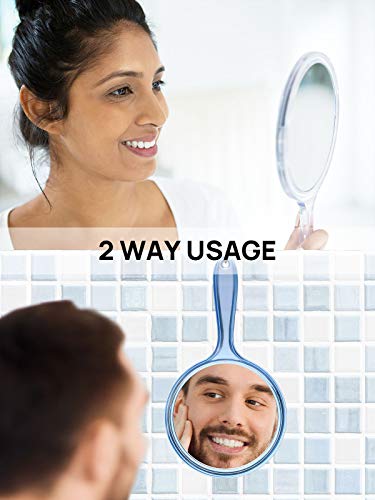 Double-Sided Handheld 1X/3X Magnifying Hand Mirror O853034