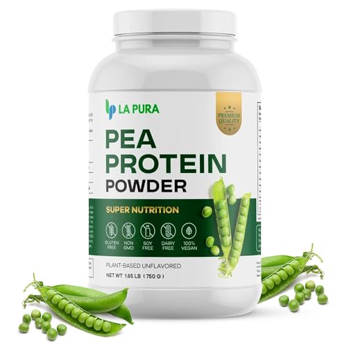100% Vegan Pea Protein Powder, 1.65LB, Unflavored, 20g Protein, Gluten Free, Non-GMO X216043