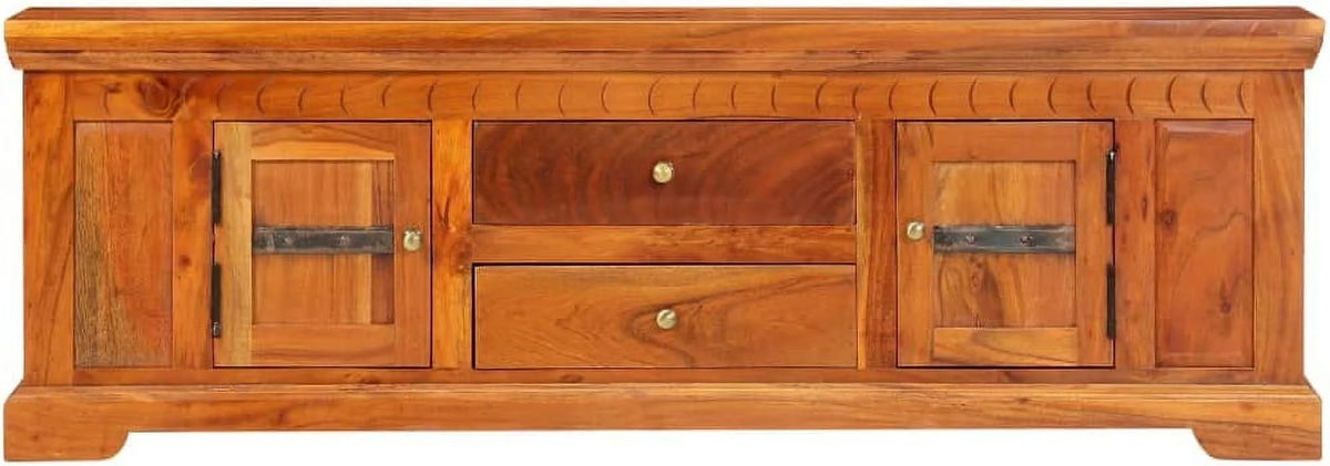 46.8" Solid Acacia Wood TV Stand with Storage Z8095