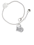 Silvertone Heart Link Chain Bracelet O412983