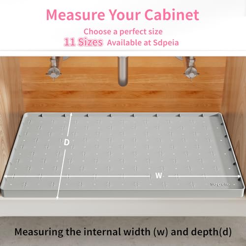 Grey Waterproof Under Sink Mat 25 x 19 inches M268198