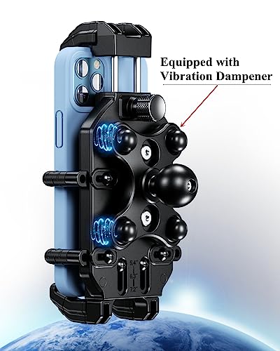 Motorcycle Phone Holder with Vibration Dampener Handlebar Mount U141481