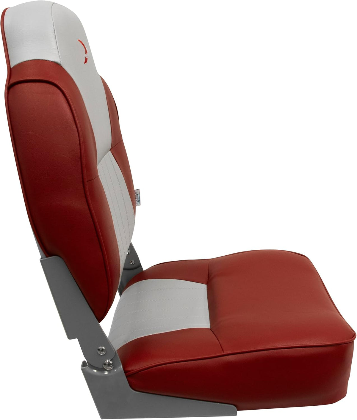 Grey/Red High Back Boat Seat W88108