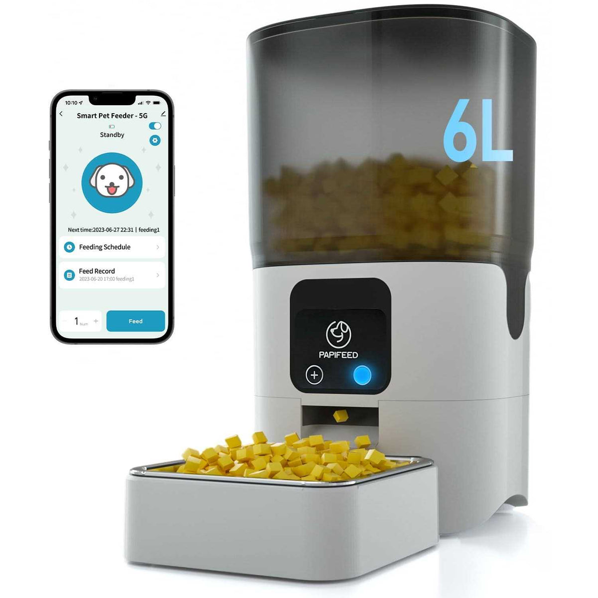 5G WiFi Automatic Cat Feeder with Slow Feeding Mode T24053