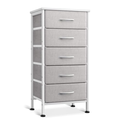 5 Drawer Fabric Dresser with Steel Frame Z292115