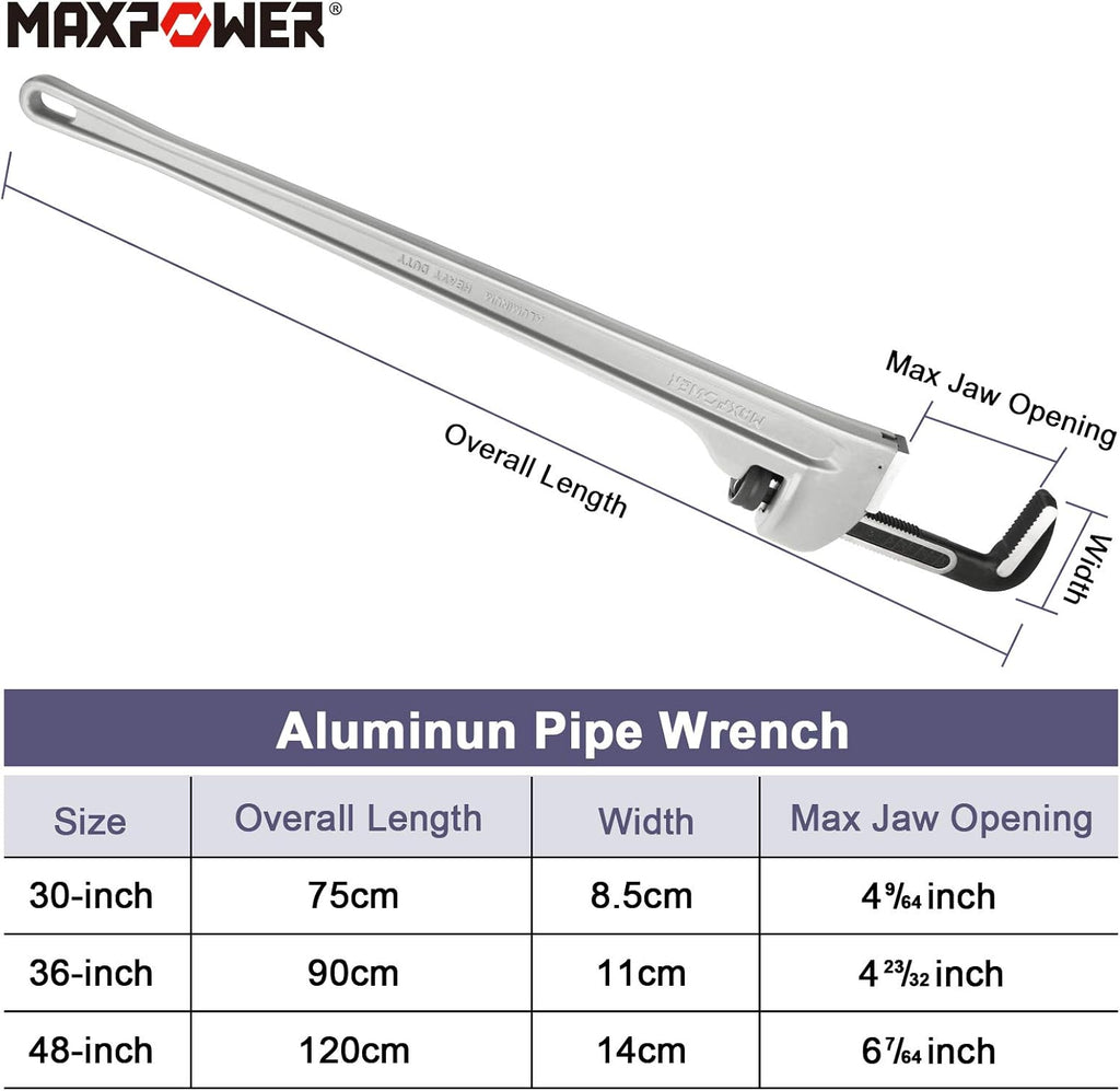 48-inch Aluminum Straight Pipe Wrench T444779