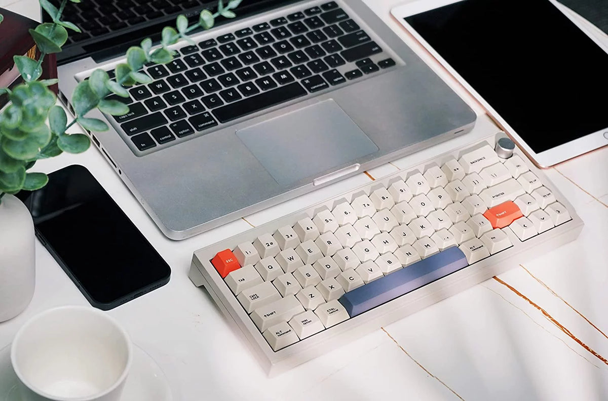 Wireless/Wired Mechanical Keyboard, 65% Hot Swappable Aluminum CNC Casing K5186