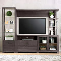 Gray Solid Wood TV Stand Set 3pcs L93464