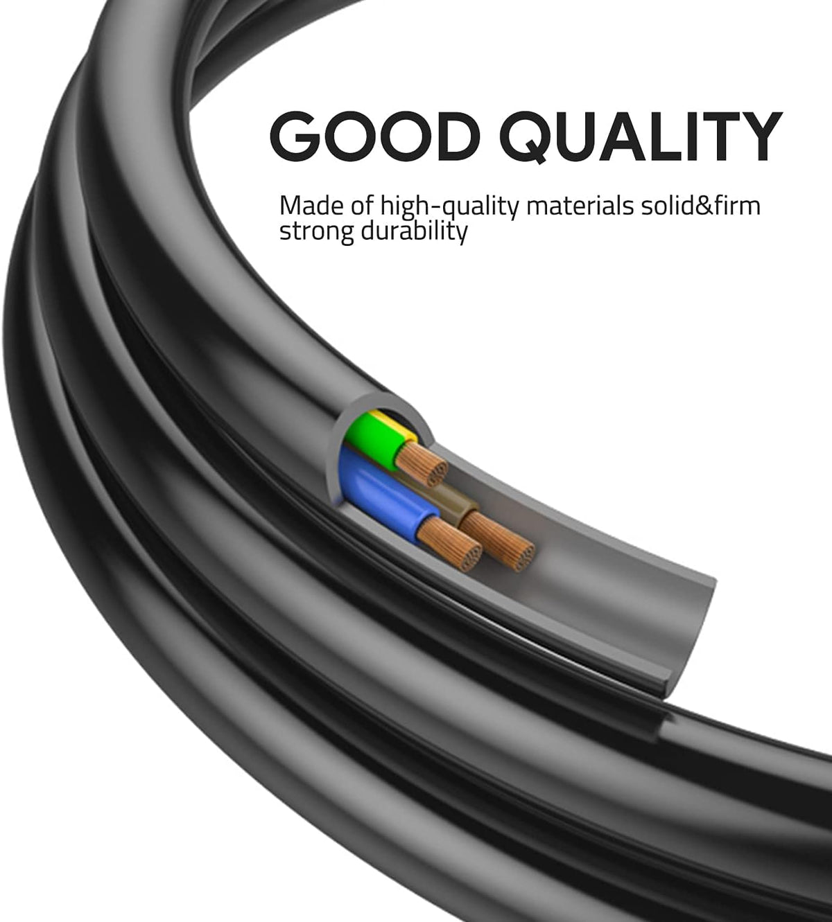 Extension Cable 10FT 3M DC 8.0mm Connector Power Cord Y444