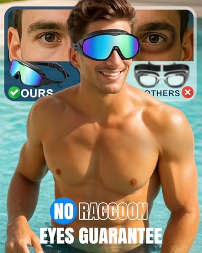 2 Pack Anti Fog UV Wide View Swim Goggles Y8407