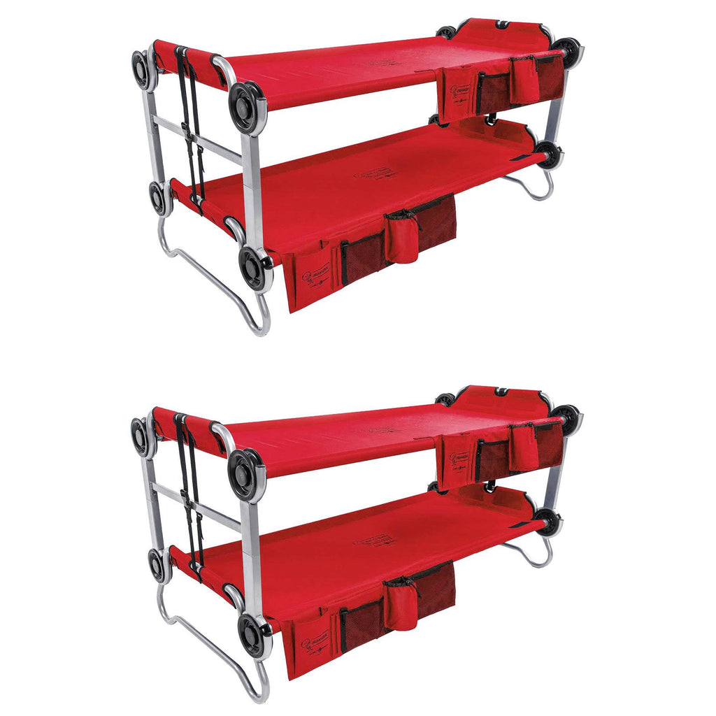 Red 2 Pack Camping Cot with Organizers F1098