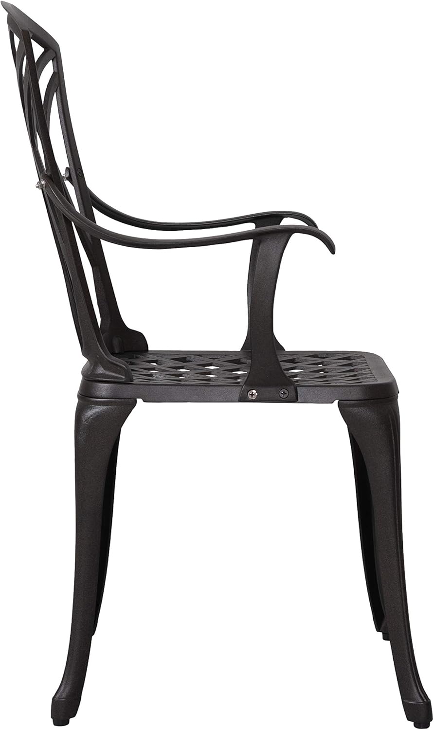 3 Piece Cast Aluminum Patio Bistro Set with Umbrella Hole C643439