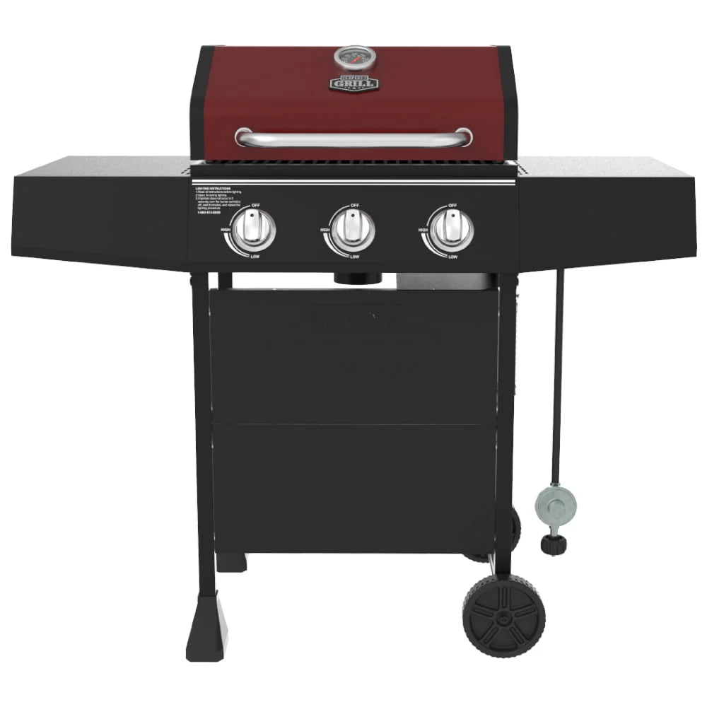 3 Burner Propane Gas Grill in Black C3666