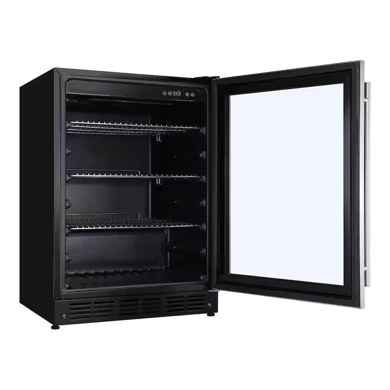 50 Bottle Wine and Beverage Cooler with Stainless Steel Door T5484