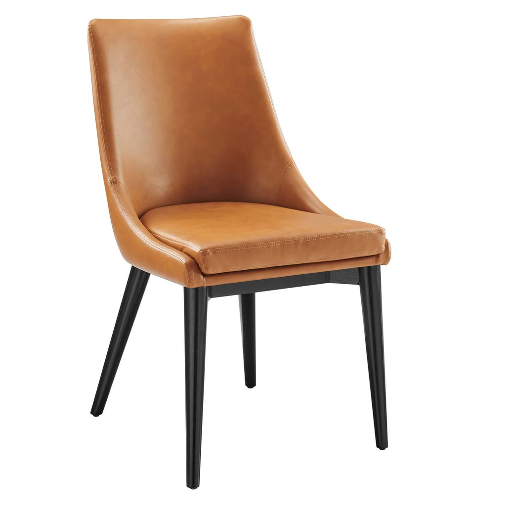 Tan Vegan Leather Dining Chair R71719