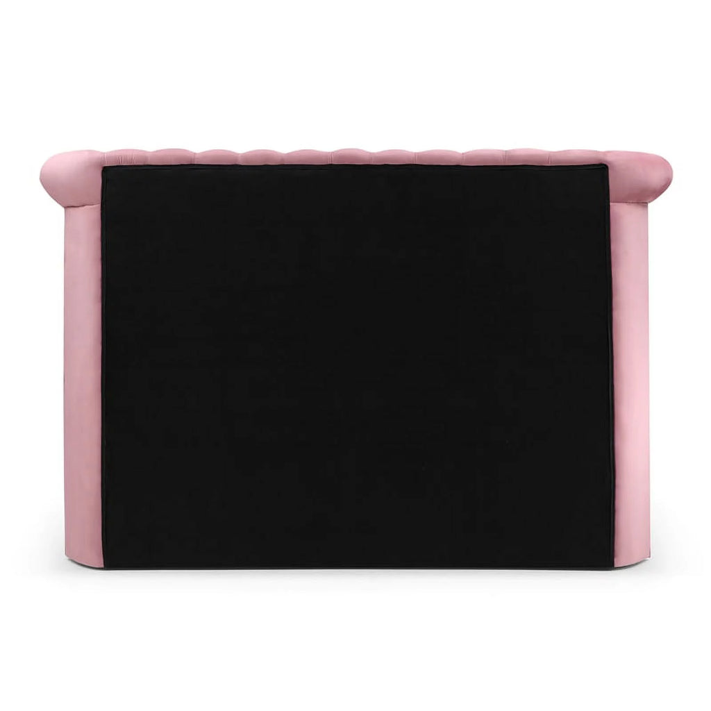 Pink Velvet Upholstered King Bed O977095