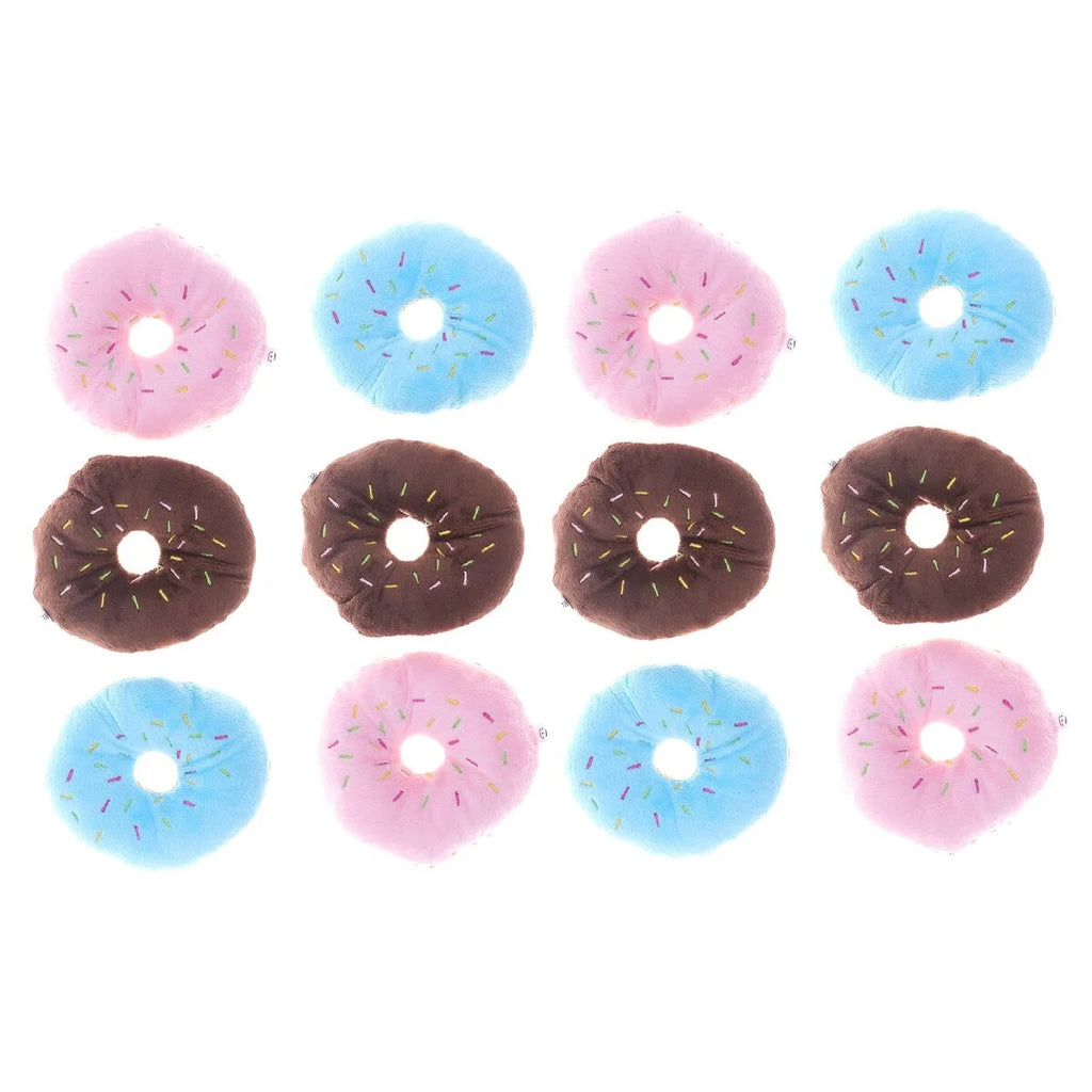 Squeaky Plush Donut Dog Toy M6463