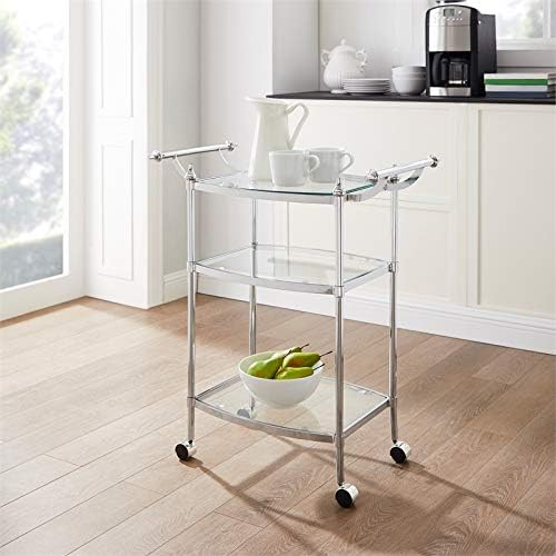 Metal Bar Cart in Chrome N889154