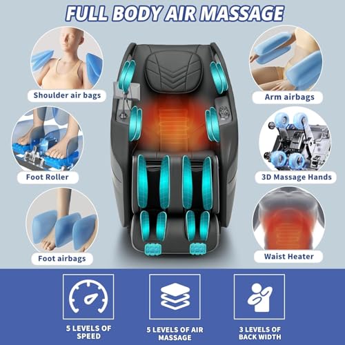 3D Full Body Zero Gravity Massage Chair with Heat and SL-Track N4194
